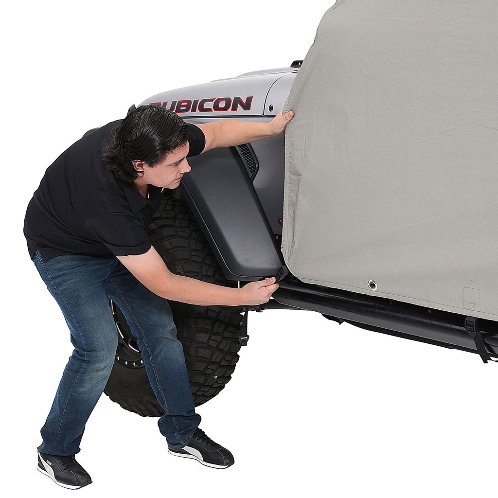 Jeep JL Cab Cover w/Door Flaps Water-Resistant Gray 2018-Present Wrangler JL 4-Door Each Smittybilt