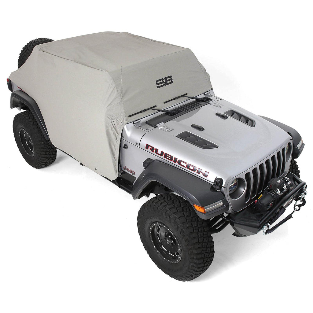 Jeep JL Cab Cover w/Door Flaps Water-Resistant Gray 2018-Present Wrangler JL 4-Door Each Smittybilt