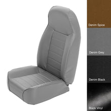 Load image into Gallery viewer, Front Seat Standard Bucket 76-14 Wrangler CJ/YJ/TJ/LJ/JK Denim Gray Smittybilt