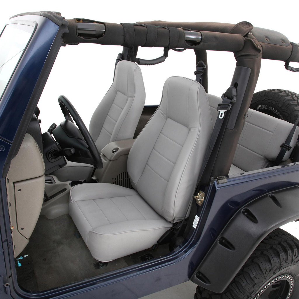 Front Seat Standard Bucket 76-14 Wrangler CJ/YJ/TJ/LJ/JK Denim Gray Smittybilt