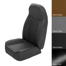 Load image into Gallery viewer, Front Seat Standard Bucket 76-14 Wrangler CJ/YJ/TJ/LJ/JK Denim Black Smittybilt