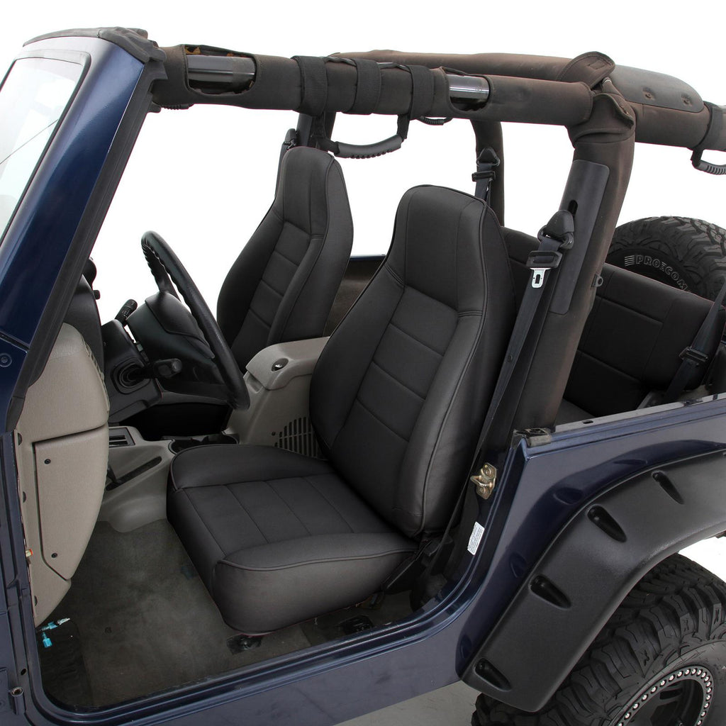 Front Seat Standard Bucket 76-14 Wrangler CJ/YJ/TJ/LJ/JK Denim Black Smittybilt