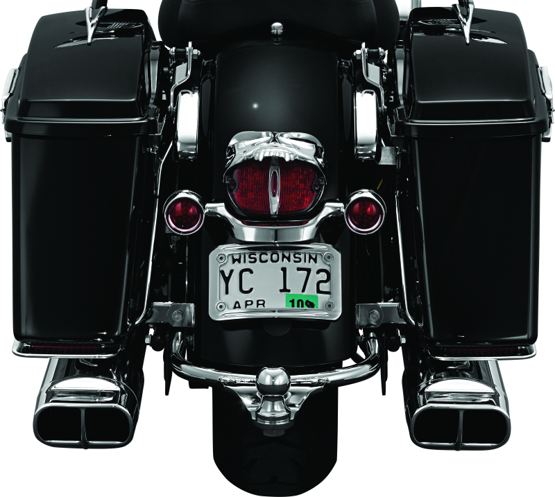 Kuryakyn Curved License Plate Mount Chrome