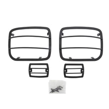 Load image into Gallery viewer, Euro Head Light Guards 87-95 Wrangler YJ Black 4 Piece Smittybilt