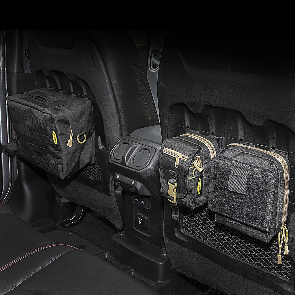 Jeep Storage Bags G.E.A.R. MOLLE Universal Fit 5-Piece Set Black Smittybilt