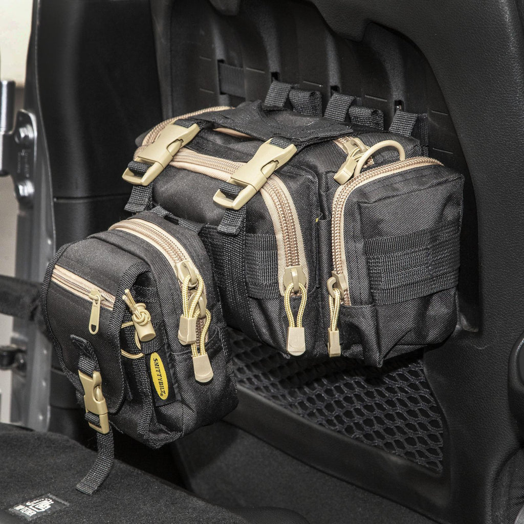 Jeep Storage Bags G.E.A.R. MOLLE Universal Fit 5-Piece Set Black Smittybilt