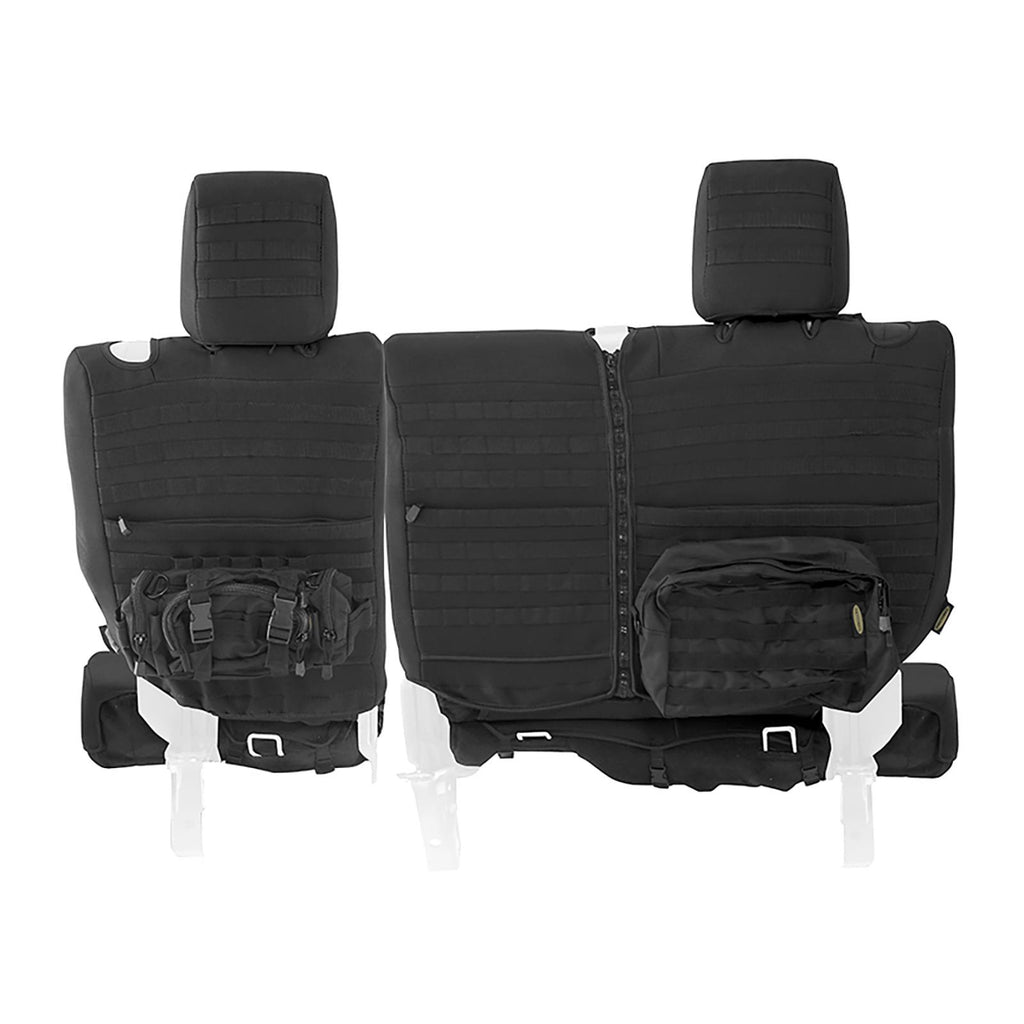 GEAR Seat Covers 07, 13-18 Wrangler JK 4 DR Rear Custom Fit Black Smittybilt