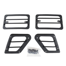 Load image into Gallery viewer, Euro Head Light Guards 97-06 Wrangler TJ Black 4 Piece Smittybilt