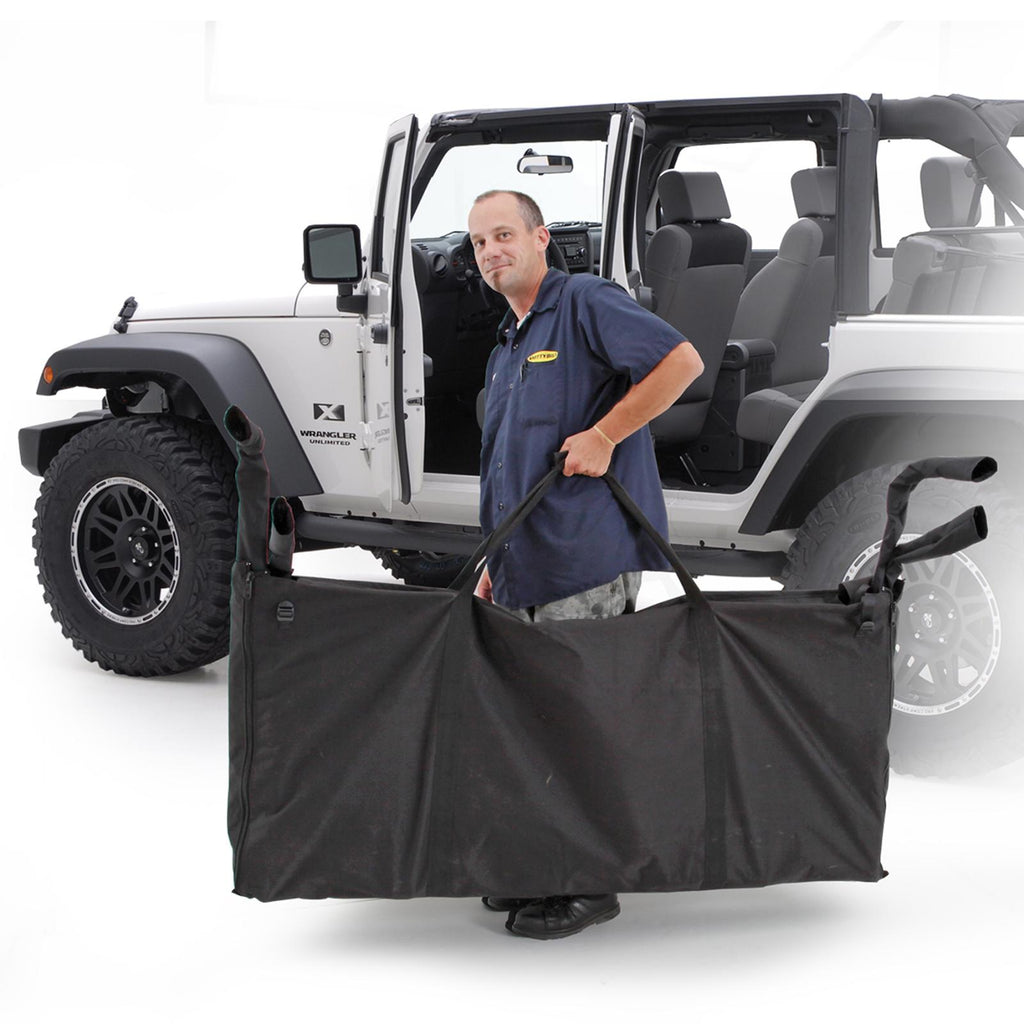 Door Storage Bag 07-18 Wrangler JK Soft Doors Pair Black Smittybilt