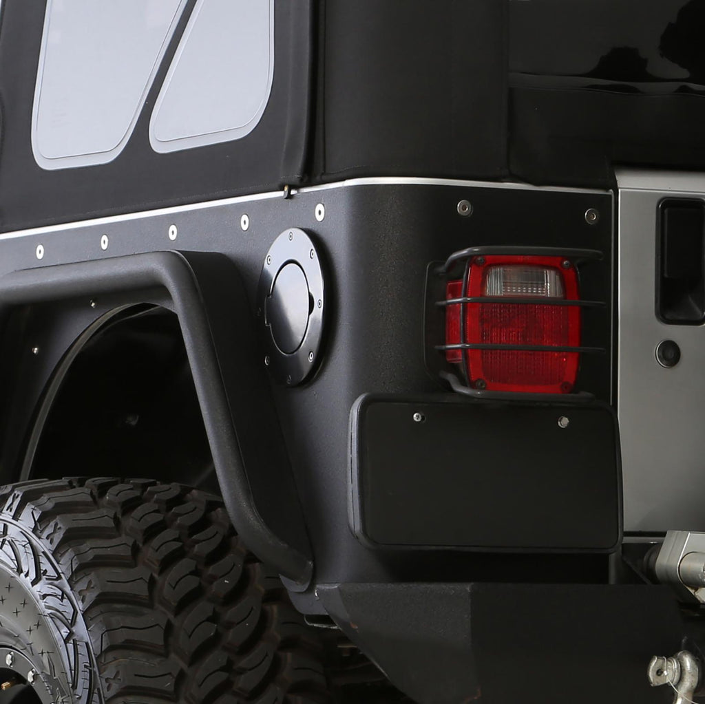 Gas Cover Billet Style 97-06 Wrangler TJ/LJ Gloss Black Smittybilt