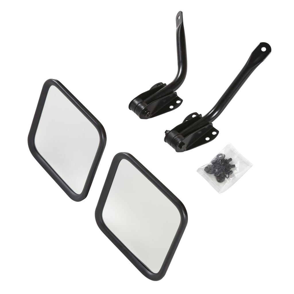 Side Mirrors 55-95 Wrangler YJ/CJ Black Smittybilt