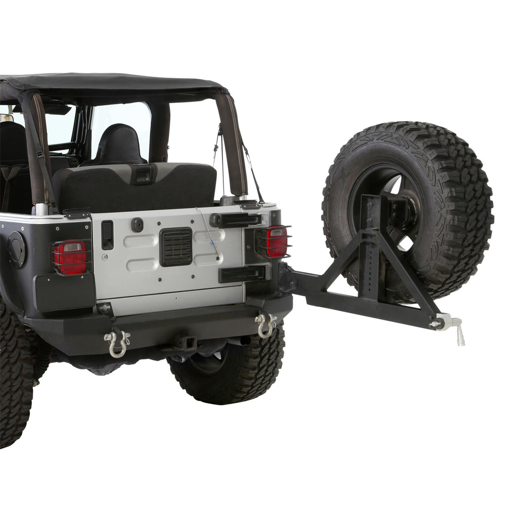 XRC Rear Swing Away Tire Carrier 87-06 Wrangler YJ/TJ/LJ Black Textured Smittybilt