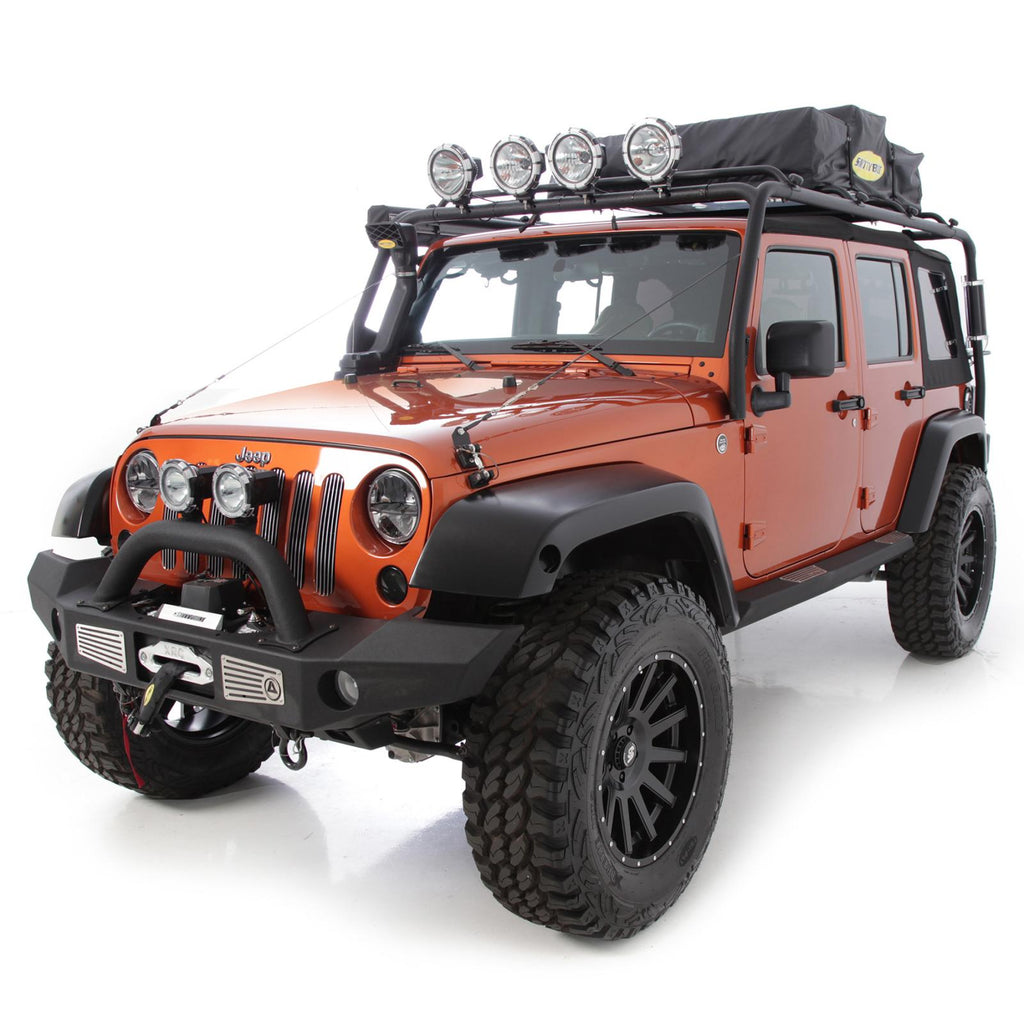 SRC Roof Rack 07-18 Wrangler JK 4 DR 300 Lb Rating Black Textured Smittybilt