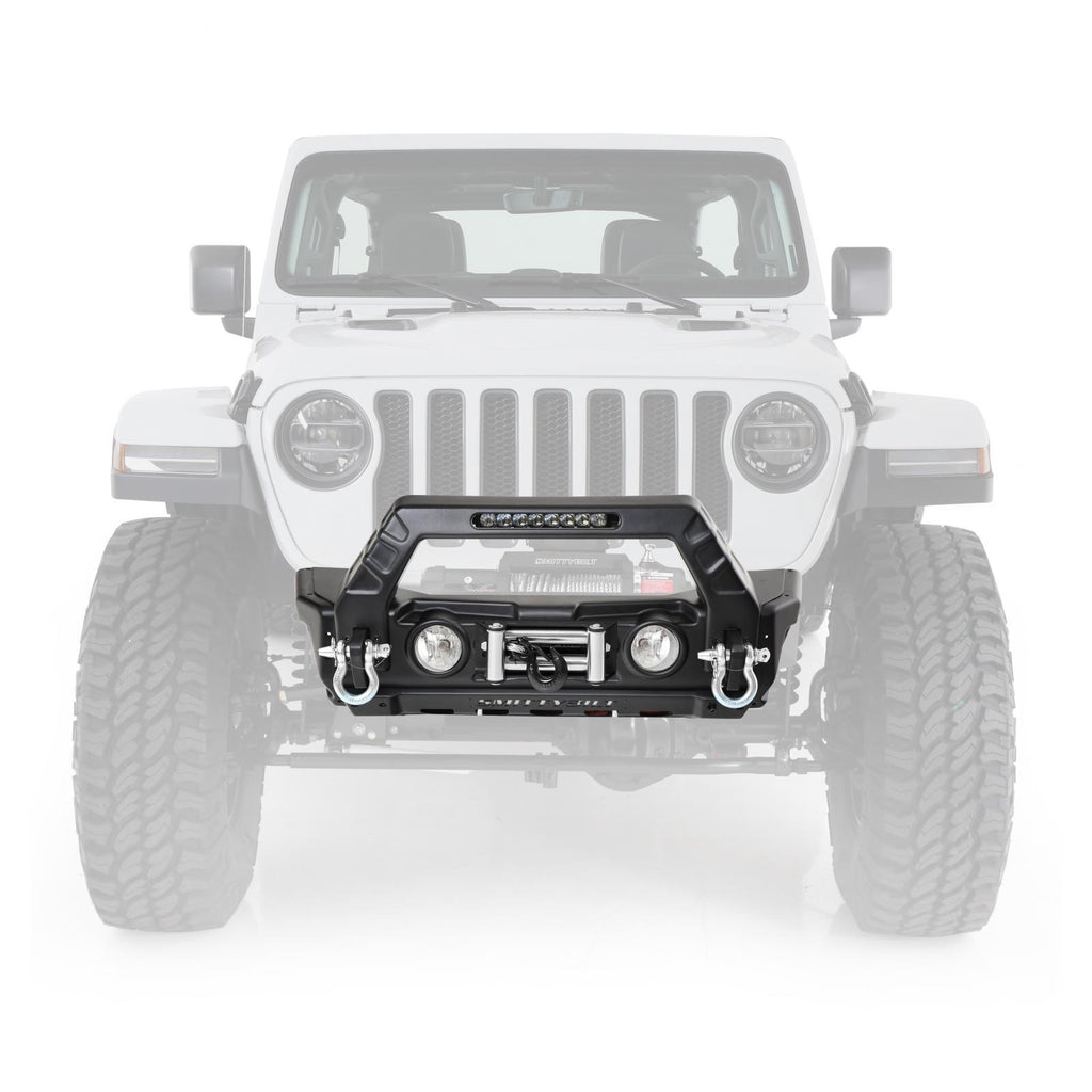 Jeep JK/JL Stryker Front Bumper Winch Mount D-Ring Mounts 2007-Present Wrangler JL/JK Black Smittybilt