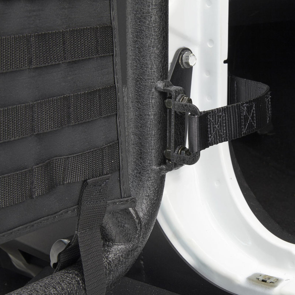 Jeep Tubular Doors Rear 07-18 Jeep JK Wrangler 4 Door Steel Black Powdercoat Smittybilt