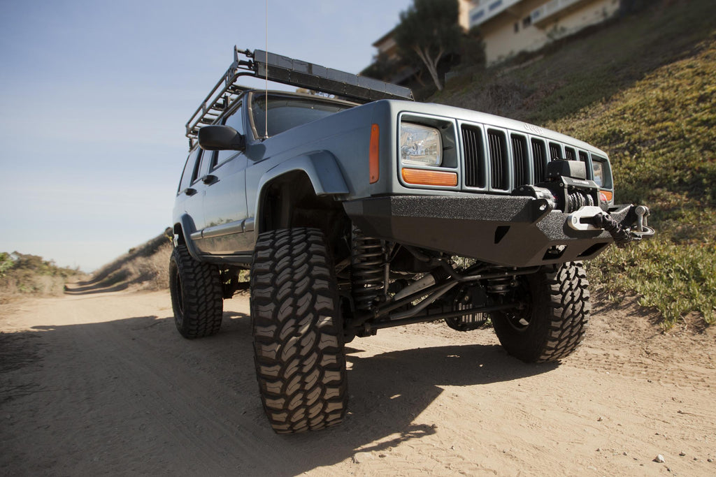 XRC Front Bumper 84-01 Cherokee XJ Black Textured Smittybilt