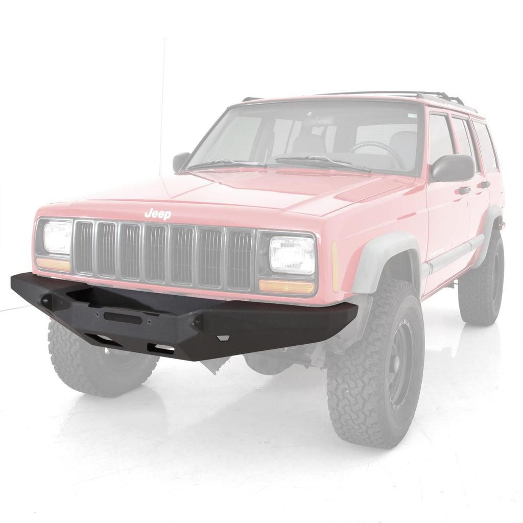 XRC Front Bumper 84-01 Cherokee XJ Black Textured Smittybilt