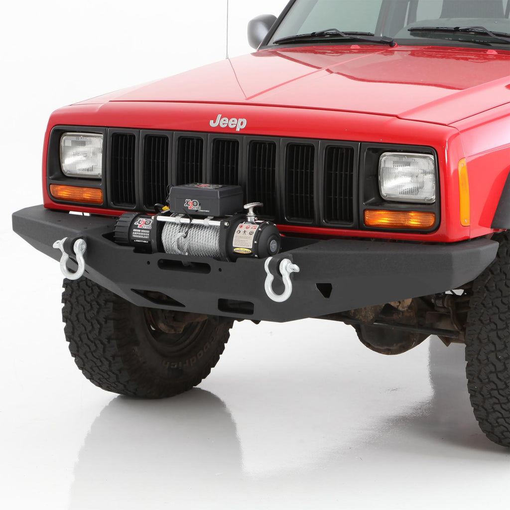 XRC Front Bumper 84-01 Cherokee XJ Black Textured Smittybilt