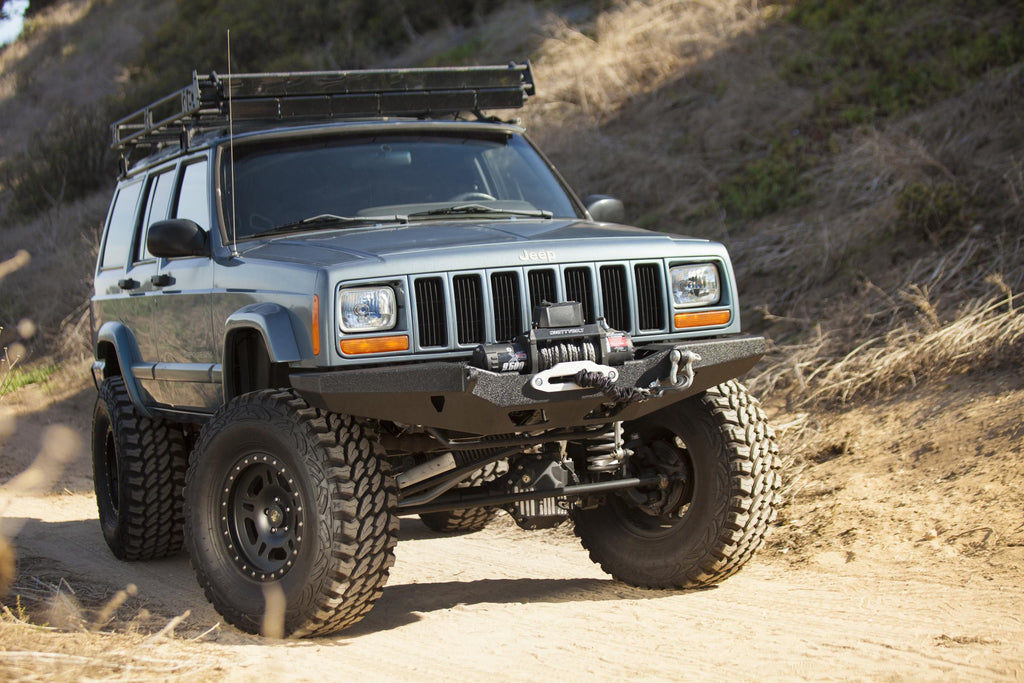 XRC Front Bumper 84-01 Cherokee XJ Black Textured Smittybilt