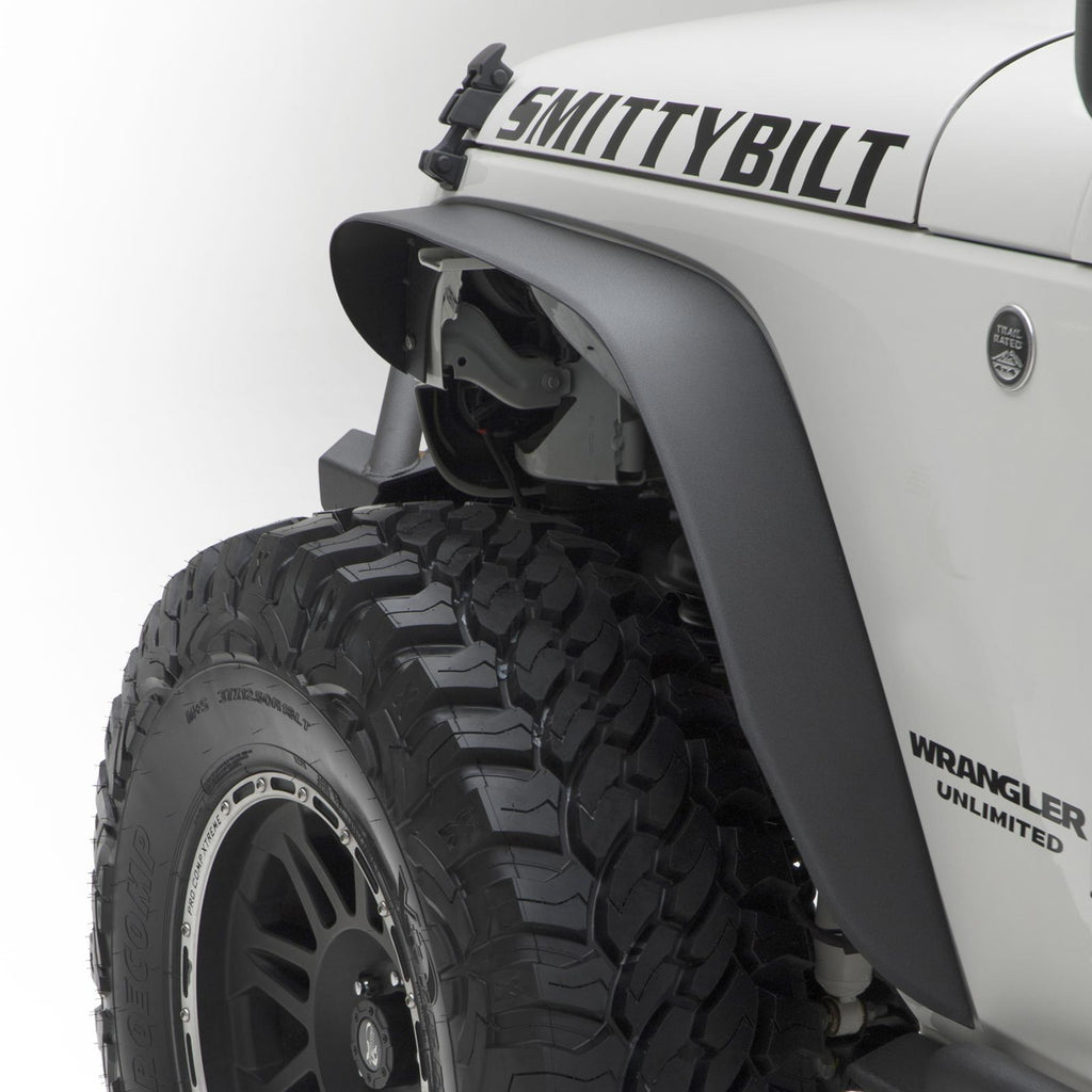 XRC Fender Flares 07-18 Wrangler JK Set Of 4 Black Textured 2DR/4DR Smittybilt