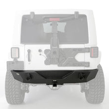 Load image into Gallery viewer, XRC Rear Bumper w/ 2 Inch Hitch Receiver 07-18 Wrangler JK Black Powdercoat Smittybilt