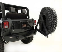 Load image into Gallery viewer, XRC Rear Jeep Bumper w/ 2 Inch Hitch Receiver 07-18 Wrangler JK Black Smittybilt