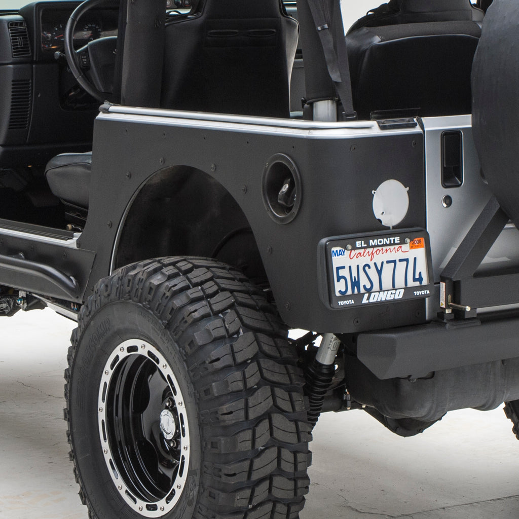 XRC Rear Corner Guards 97-06 Wrangler TJ and Rubicon Black Textured Smittybilt