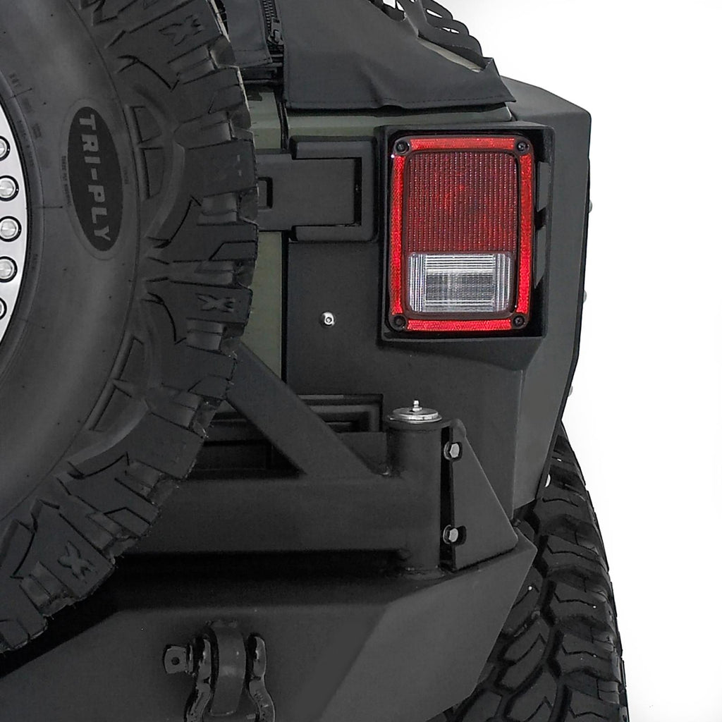 XRC Rear Corner Guards 07-18 Wrangler JK 4DR Black Textured Smittybilt