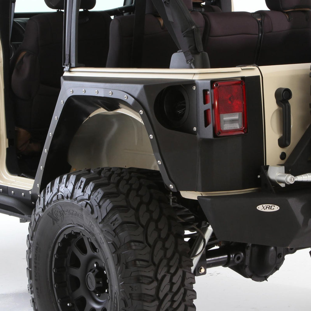 XRC Rear Corner Guards 07-18 Wrangler JK 4DR Black Textured Smittybilt