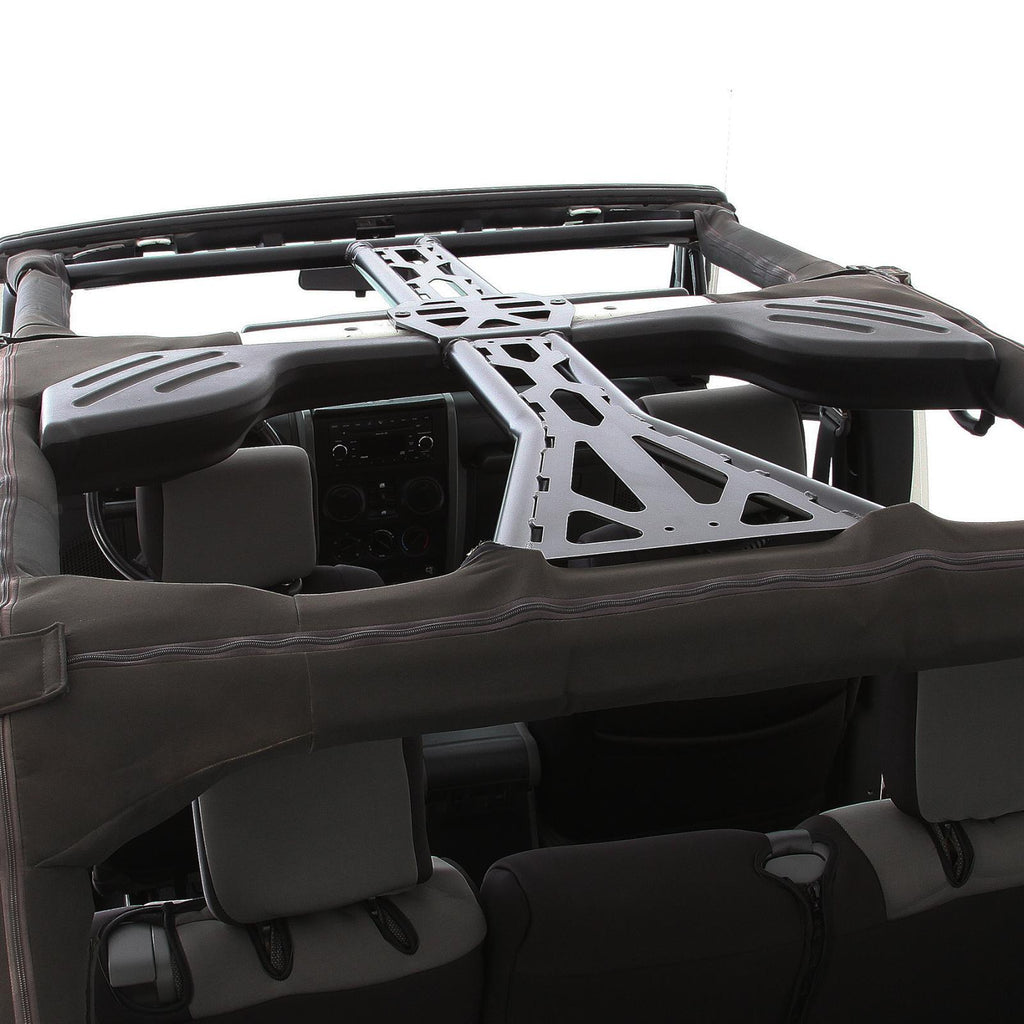 SRC Cage Kit 6 Piece 07-10 Wrangler JK 4 DR Gloss Black Smittybilt