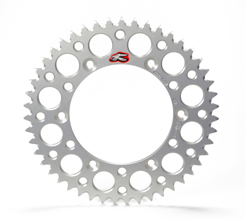 Renthal 15-22 Yamaha WR 250F/ YZ 250F/FX/ 2005 YZ450F Rear Grooved Sprocket - Silver 520-51P Teeth