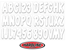 Load image into Gallery viewer, Hardline Boat Lettering Registration Kit 3 in. - 200 White solid