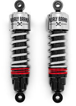 Load image into Gallery viewer, Burly Brand FLH Slammer Shocks - Chrome