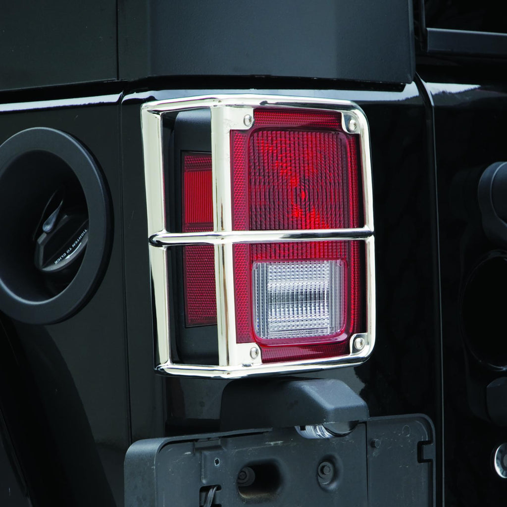 Euro Tail Light Guards 07-18 Wrangler JK Stainless Steel Smittybilt