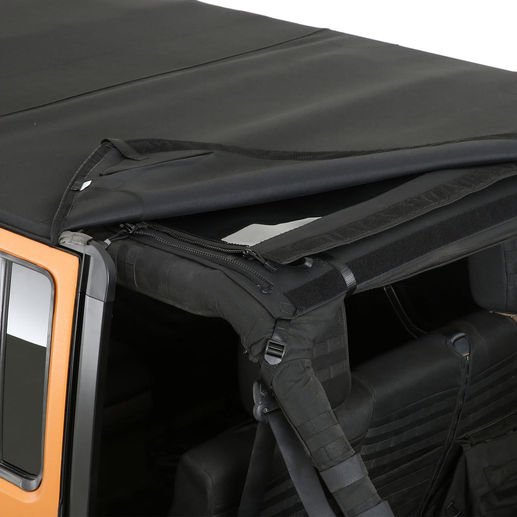 Jeep JKU Protek Bowless Top w/Tinted Windows Combo 2007-2018 Wrangler JK Unlimited 4-DR Black Smittybilt