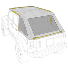 Load image into Gallery viewer, Jeep JKU Protek Bowless Top w/Tinted Windows Combo 2007-2018 Wrangler JK Unlimited 4-DR Black Smittybilt