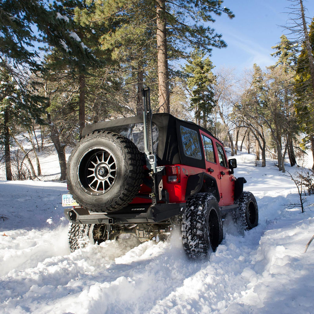 Jeep JKU Protek Bowless Top w/Tinted Windows Combo 2007-2018 Wrangler JK Unlimited 4-DR Black Smittybilt