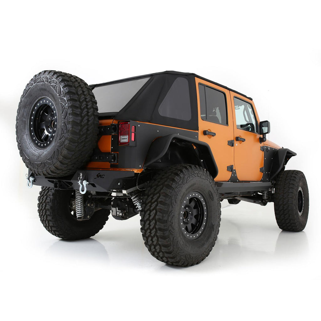 Jeep JKU Protek Bowless Top w/Tinted Windows Combo 2007-2018 Wrangler JK Unlimited 4-DR Black Smittybilt