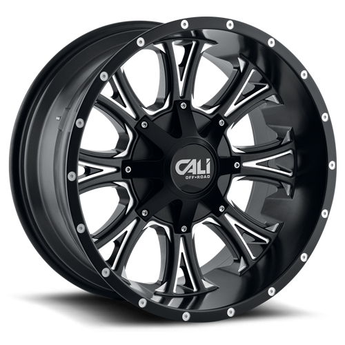 Cast Aluminum Wheels Americana 9101 SB 20x9 Milled Spokes Satin Black 5 On 127/5 On139.7 Bolt Pattern 0 Offset Cali Offroad Wheels