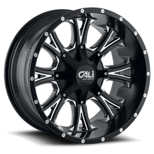 Load image into Gallery viewer, Cast Aluminum Wheels Americana 9101 SB 20x9 Milled Spokes Satin Black 5 On 127/5 On139.7 Bolt Pattern 0 Offset Cali Offroad Wheels