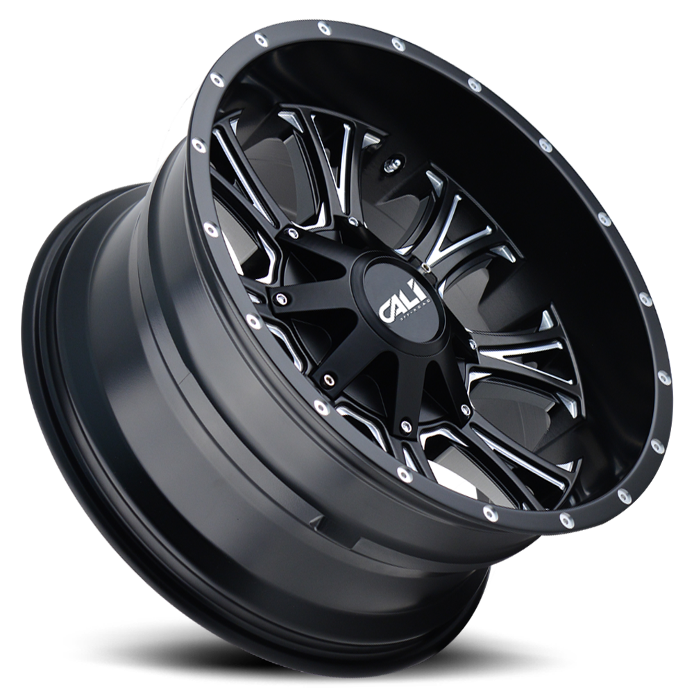 Cast Aluminum Wheels Americana 9101 SB 20x9 Milled Spokes Satin Black 5 On 127/5 On139.7 Bolt Pattern 0 Offset Cali Offroad Wheels