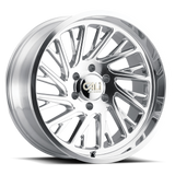 Cast Aluminum Wheels Purge 9114 PO 20x10 Milled Spokes Polished Silver 5 On 150 Bolt Pattern -25 Offset Cali Offroad Wheels - Cali Offroad 9114-2150P