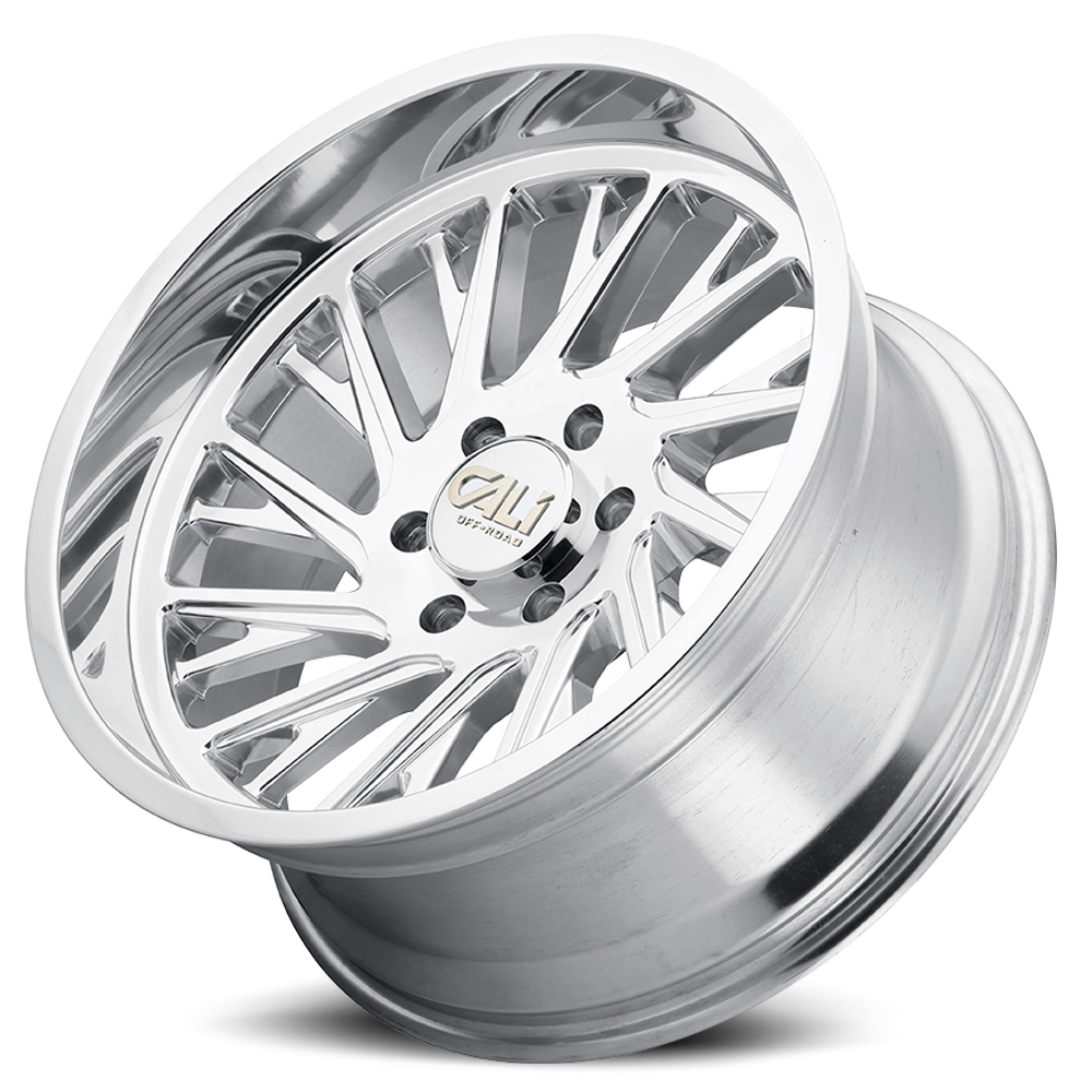 Cast Aluminum Wheels Purge 9114 PO 20x10 Milled Spokes Polished Silver 5 On 150 Bolt Pattern -25 Offset Cali Offroad Wheels