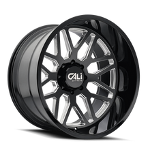 Load image into Gallery viewer, Cast Aluminum Wheels Invader 9115 GB-M 20x10 Milled Gloss Black 6 On 135 Bolt Pattern -25 Offset Cali Offroad Wheels