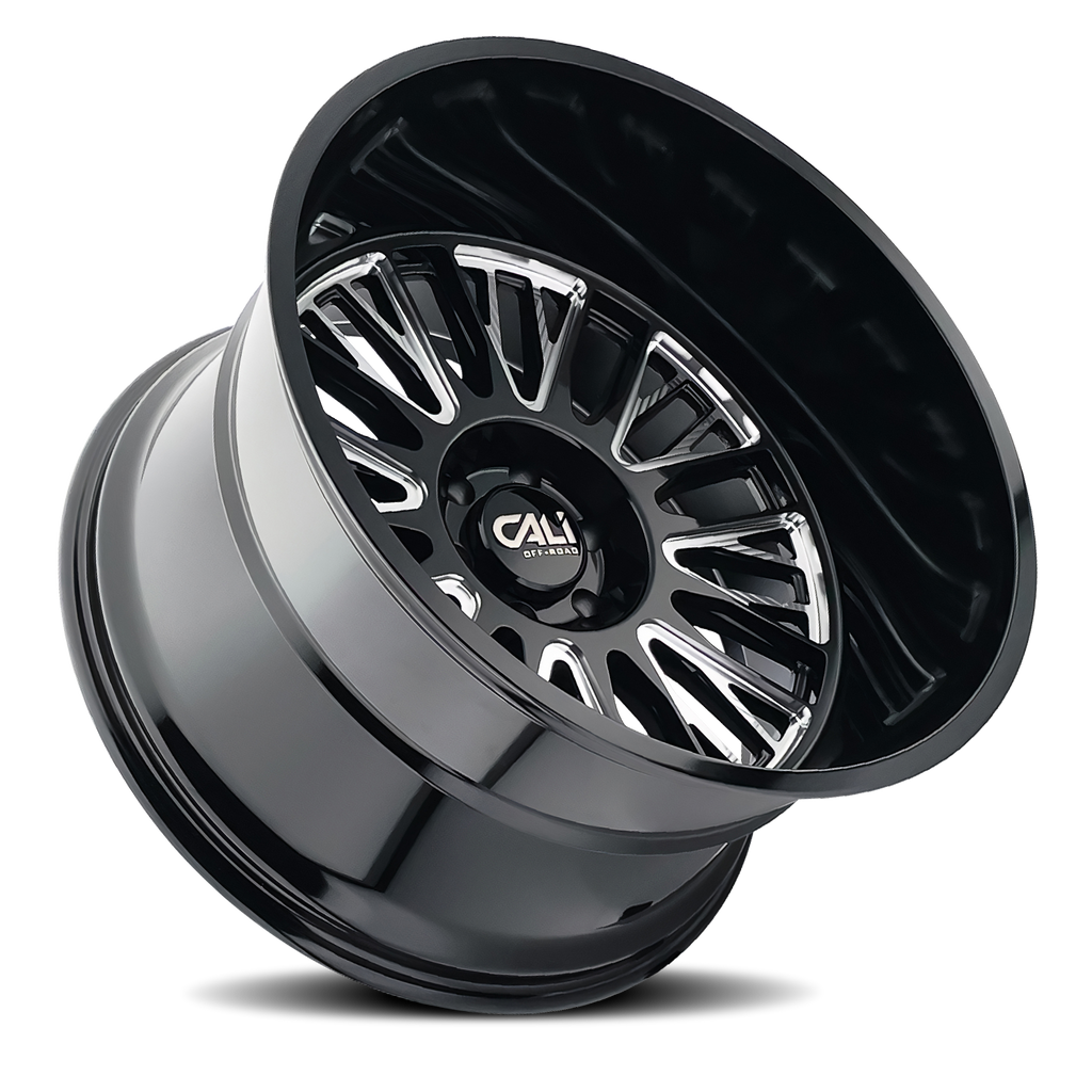 Cast Aluminum Wheels Vertex 9116 BM 20x10 Milled Gloss Black 6 On 135 Bolt Pattern -25 Offset Cali Offroad Wheels