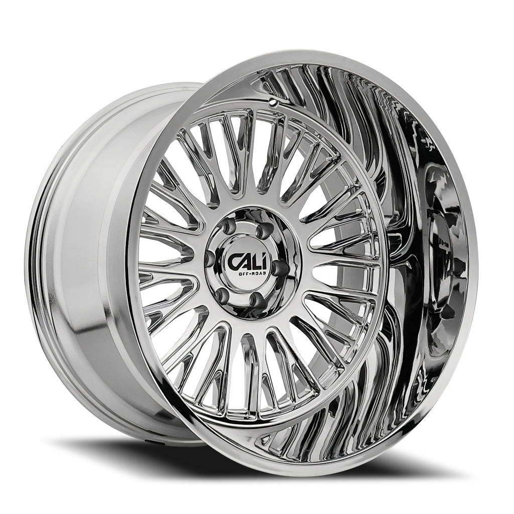 Cast Aluminum Wheels Vertex 9116 CH 22x12 Chrome 8 On 170 Bolt Pattern -44 Offset Cali Offroad Wheels