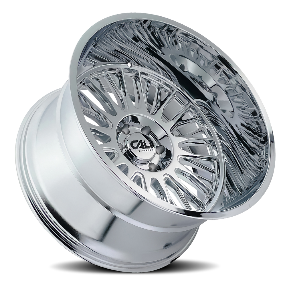 Cast Aluminum Wheels Vertex 9116 CH 22x12 Chrome 8 On 170 Bolt Pattern -44 Offset Cali Offroad Wheels