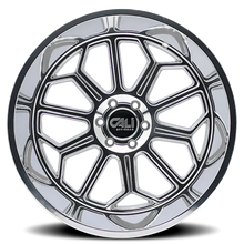 Load image into Gallery viewer, Cast Aluminum Wheels Auburn 9117 PO 20x10 Milled Spokes Polished 6 On 135 Bolt Pattern -25 Offset Cali Offroad Wheels