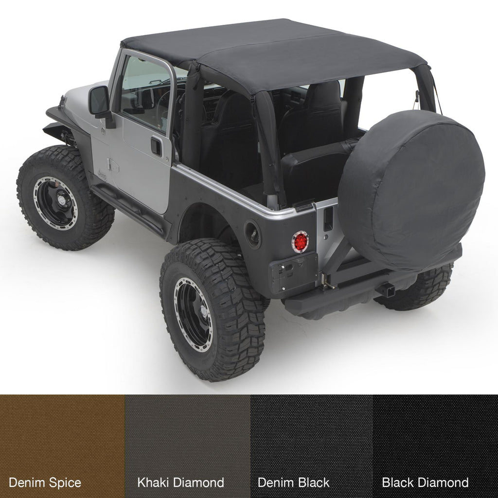 Extended Soft Top 97-06 Wrangler TJ Black Denim Smittybilt