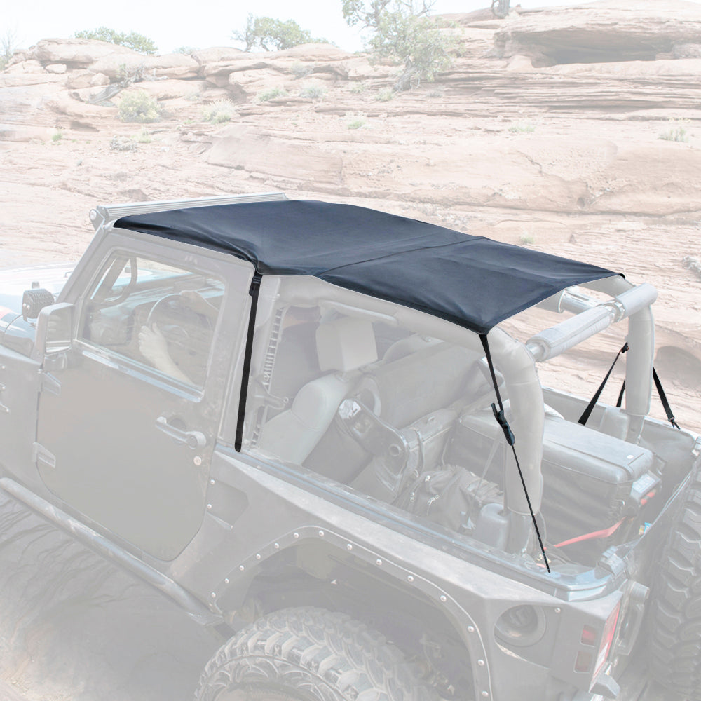 Extended Soft Top 07-09 Wrangler JK 2 DR Black Diamond Smittybilt